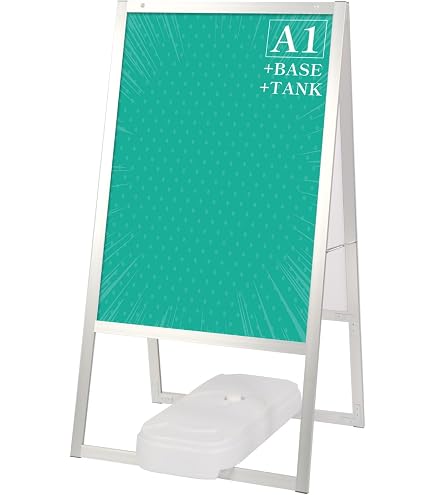 Amazon.co.jp: 看板 A1 たて看板 スタンド看板 重り 2点セット（看板+